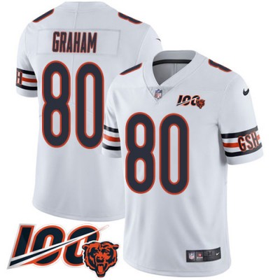 Nike Chicago Bears #80 Jimmy Graham White Men's Stitched NFL 100th Season Vapor Untouchable Limited Jersey